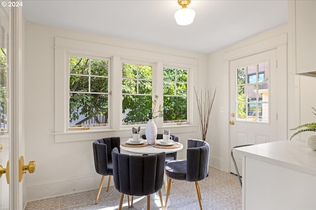 view of dining room