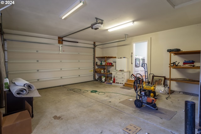 garage featuring a garage door opener