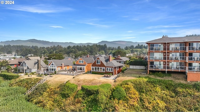 exterior space with a mountain view