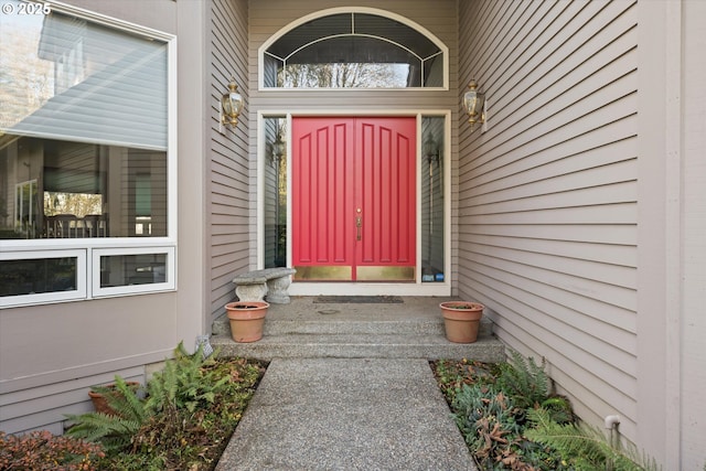 view of doorway to property