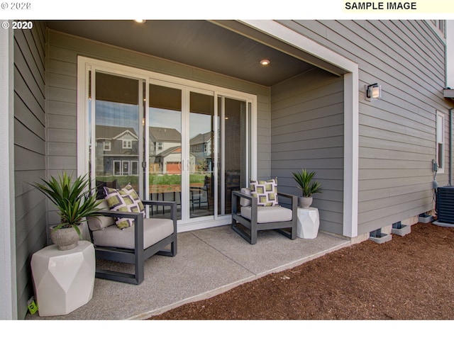 view of patio / terrace with central air condition unit