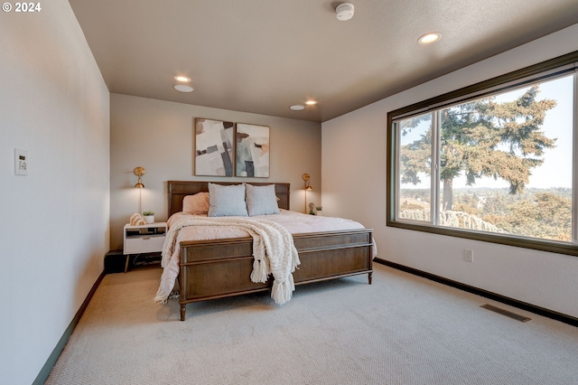 view of carpeted bedroom