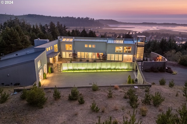 exterior space featuring a mountain view