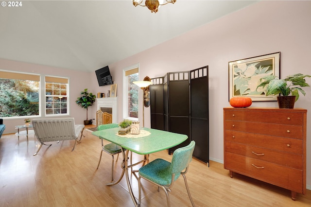 dining room with light hardwood / wood-style floors