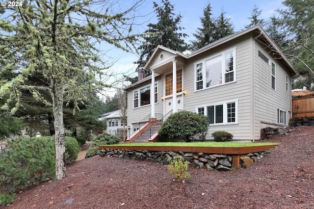 view of split foyer home