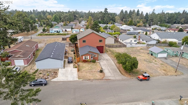 drone / aerial view with a residential view