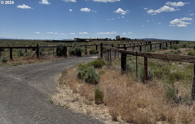 view of street featuring a rural view