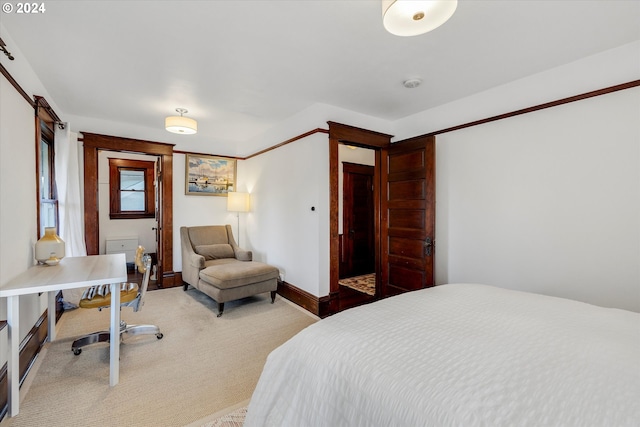 view of carpeted bedroom