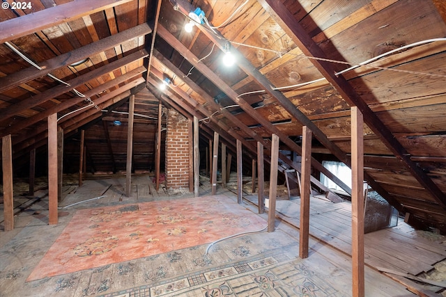 view of attic