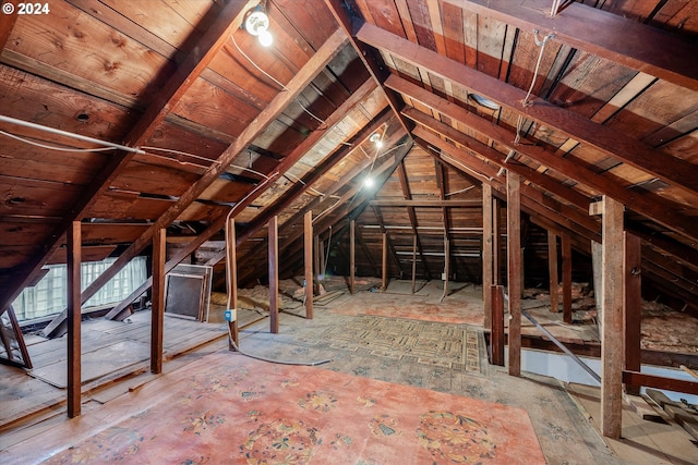 view of attic