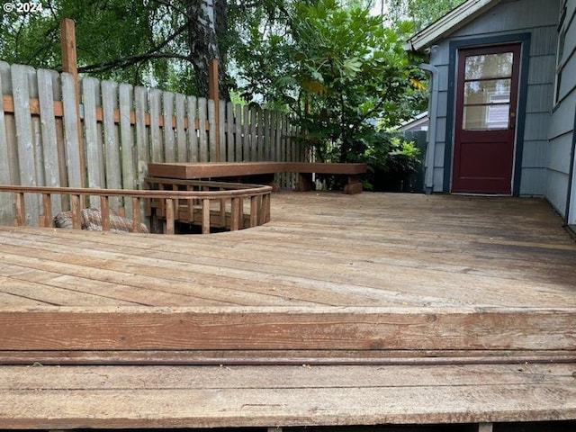 view of wooden terrace