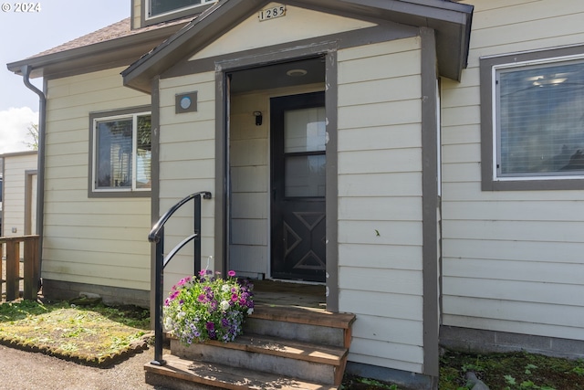 view of doorway to property