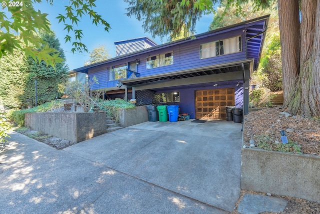 view of front of house with a carport