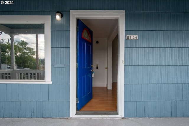 view of doorway to property