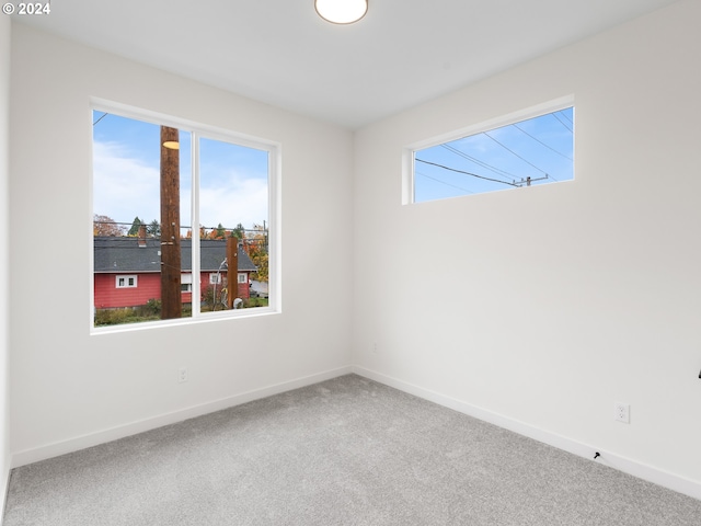 spare room featuring carpet flooring