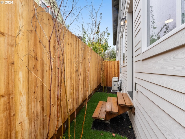 view of yard featuring ac unit