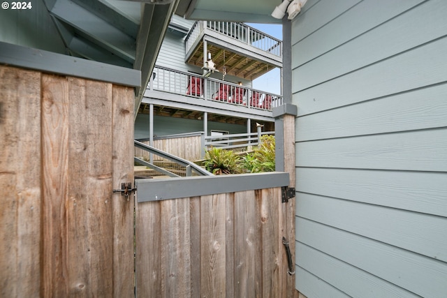 details featuring wooden walls