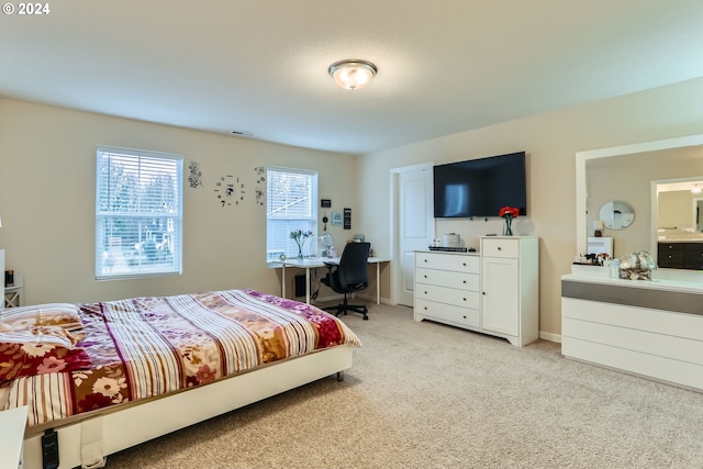 view of carpeted bedroom