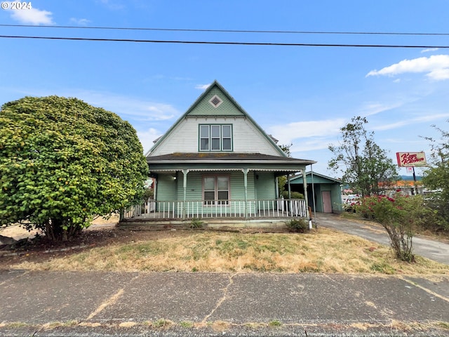 view of front of home with a porch