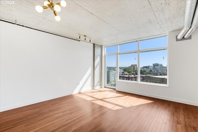 unfurnished room featuring wood-type flooring