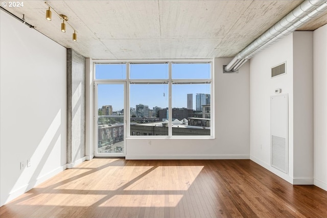 empty room featuring hardwood / wood-style floors