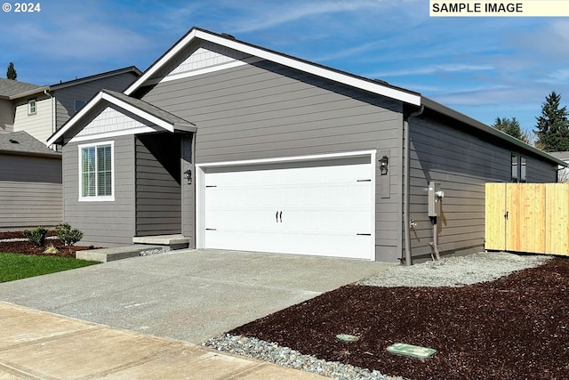 view of front facade with a garage