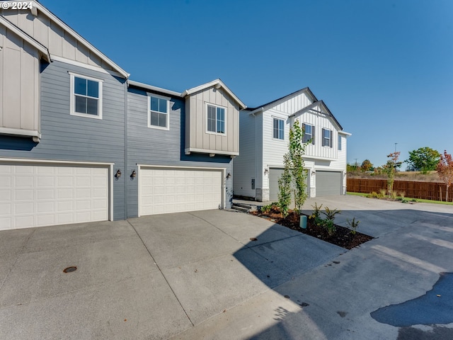 view of property featuring a garage