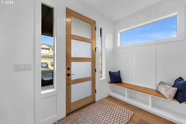 mudroom featuring hardwood / wood-style flooring