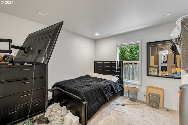 view of carpeted bedroom