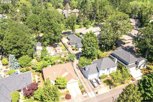 bird's eye view featuring a residential view