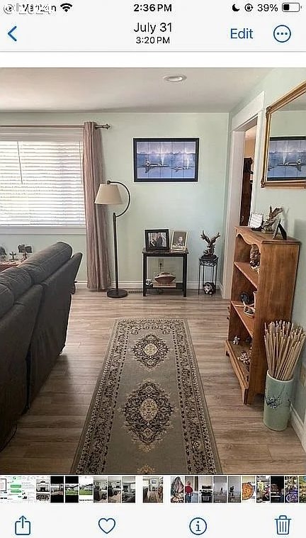 living room featuring wood-type flooring