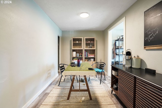 office space featuring hardwood / wood-style flooring