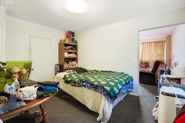 bedroom featuring carpet