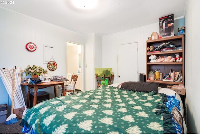 bedroom featuring ornamental molding