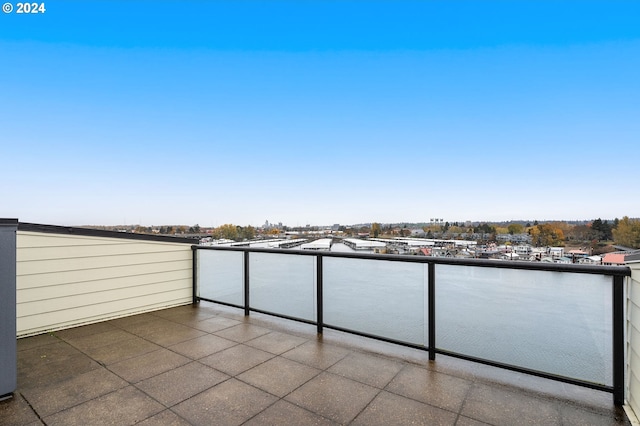 view of patio with a balcony