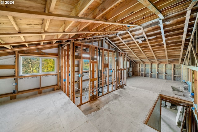 misc room featuring vaulted ceiling