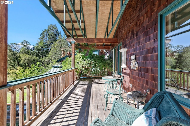 view of wooden deck