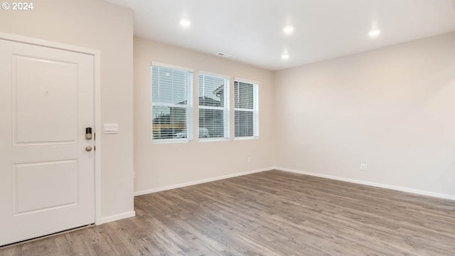 foyer featuring hardwood / wood-style flooring