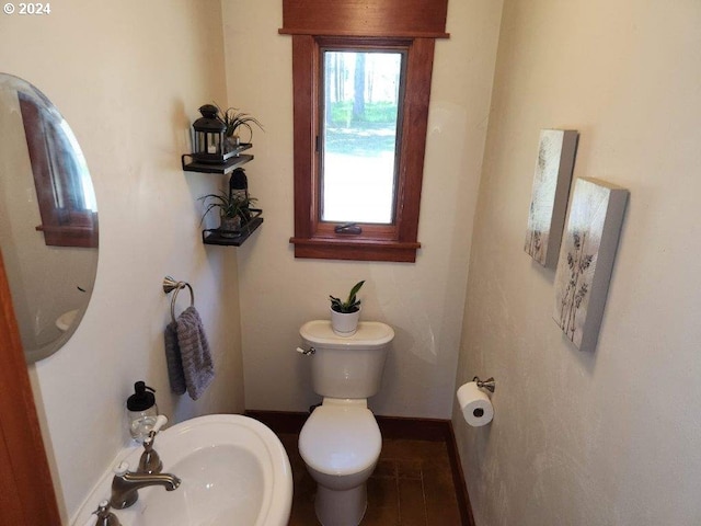 bathroom with sink and toilet