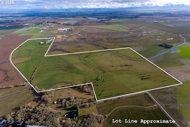 drone / aerial view with a rural view