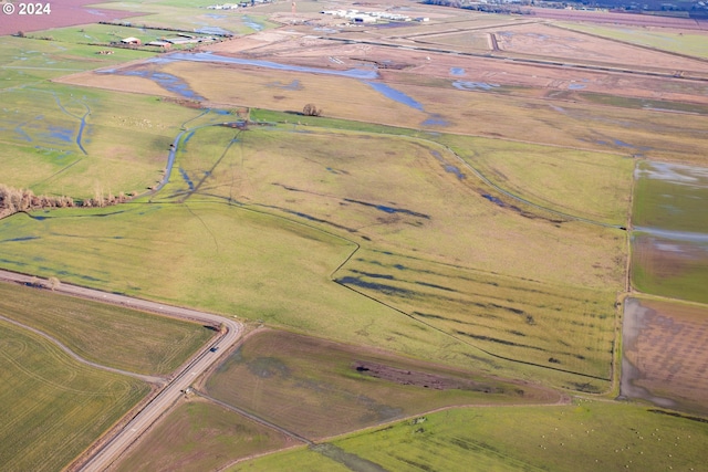 drone / aerial view with a rural view