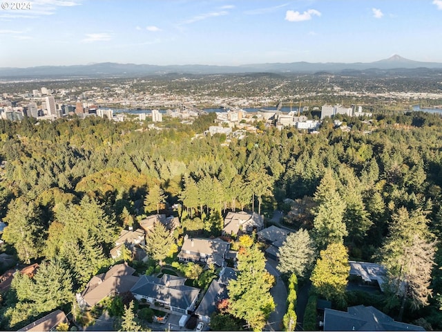 aerial view featuring a mountain view