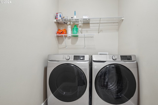 laundry area featuring washer and dryer