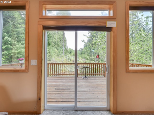 view of doorway to outside