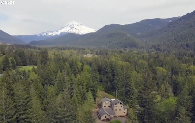 property view of mountains with a view of trees