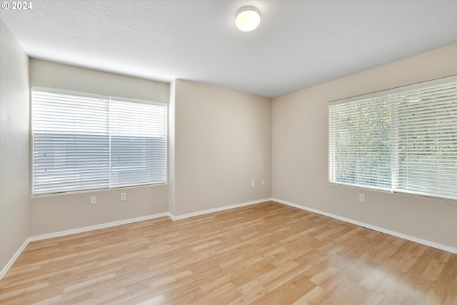 unfurnished room featuring light wood-type flooring