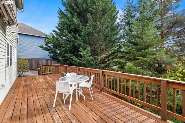 view of wooden deck