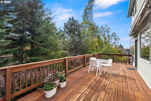 view of wooden deck