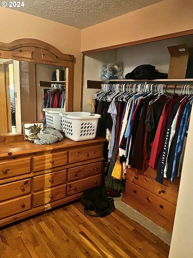 spacious closet featuring wood-type flooring