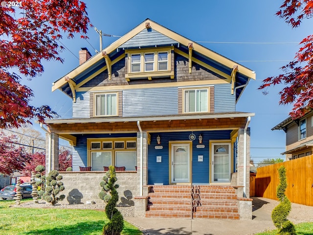 view of front of house with a porch